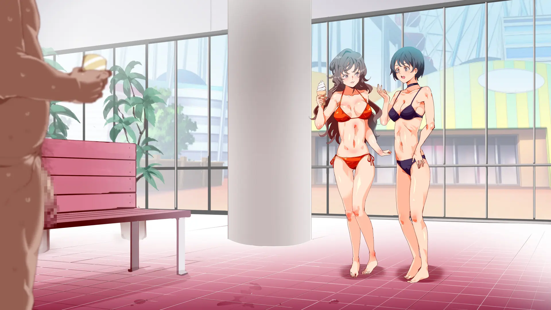 Mukanshin Pool ~Au Onna Zenin, Sekuhara Shihoudai No Aruku Nama Onaho | 무관심 수영장 ~만나는 여자 전원 성희롱 무제한의 걸어다니는 생오나홀 ~